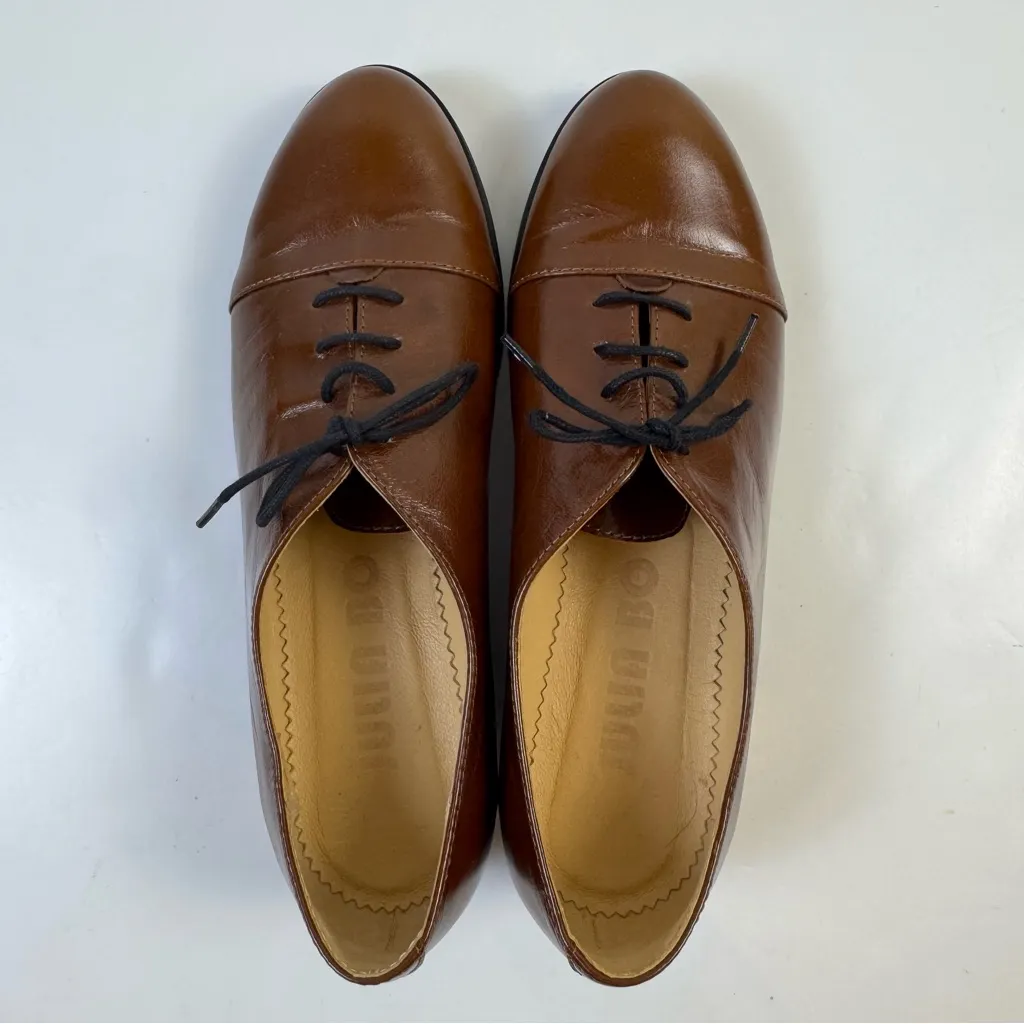 Julia Bo Gatsby Oxford Shoes Brown Leather Women’s 41 / US 10 Preppy Polished - Image 4