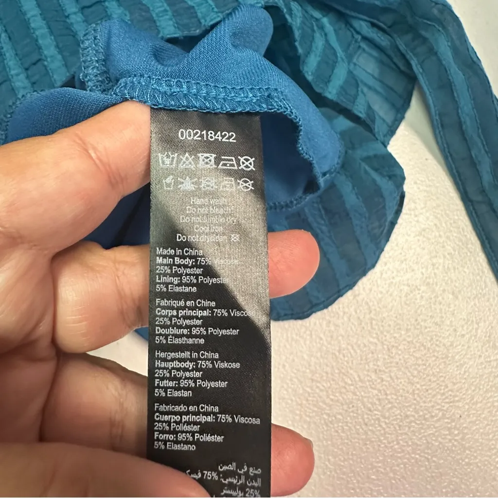 City Chic Blue Striped Ruffle Romper - Image 6