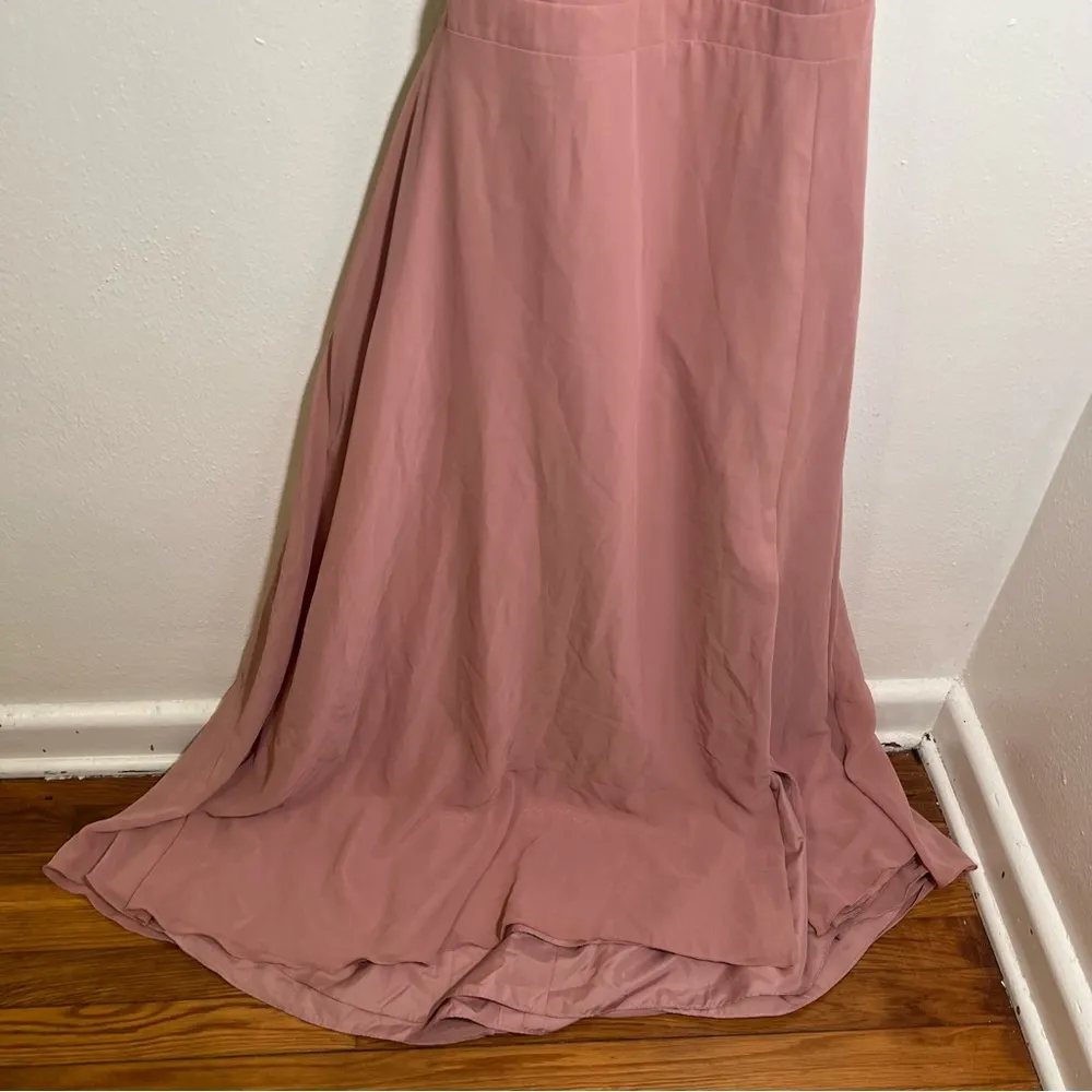Azazie Clarice Bridesmaid Dress Dusty Rose - Image 6