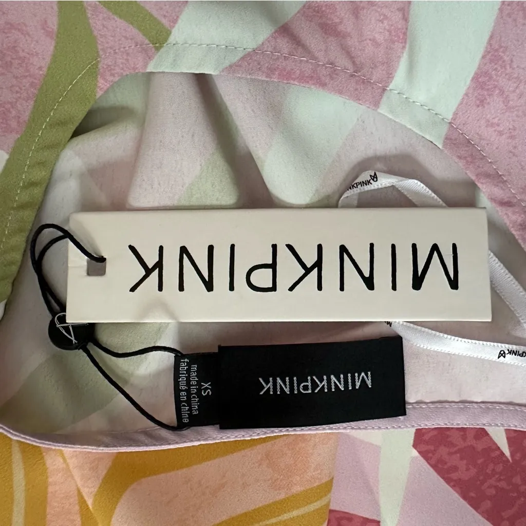 Minkpink Multicolor Palm Springs T Shirt Dress Size XS - Image 10