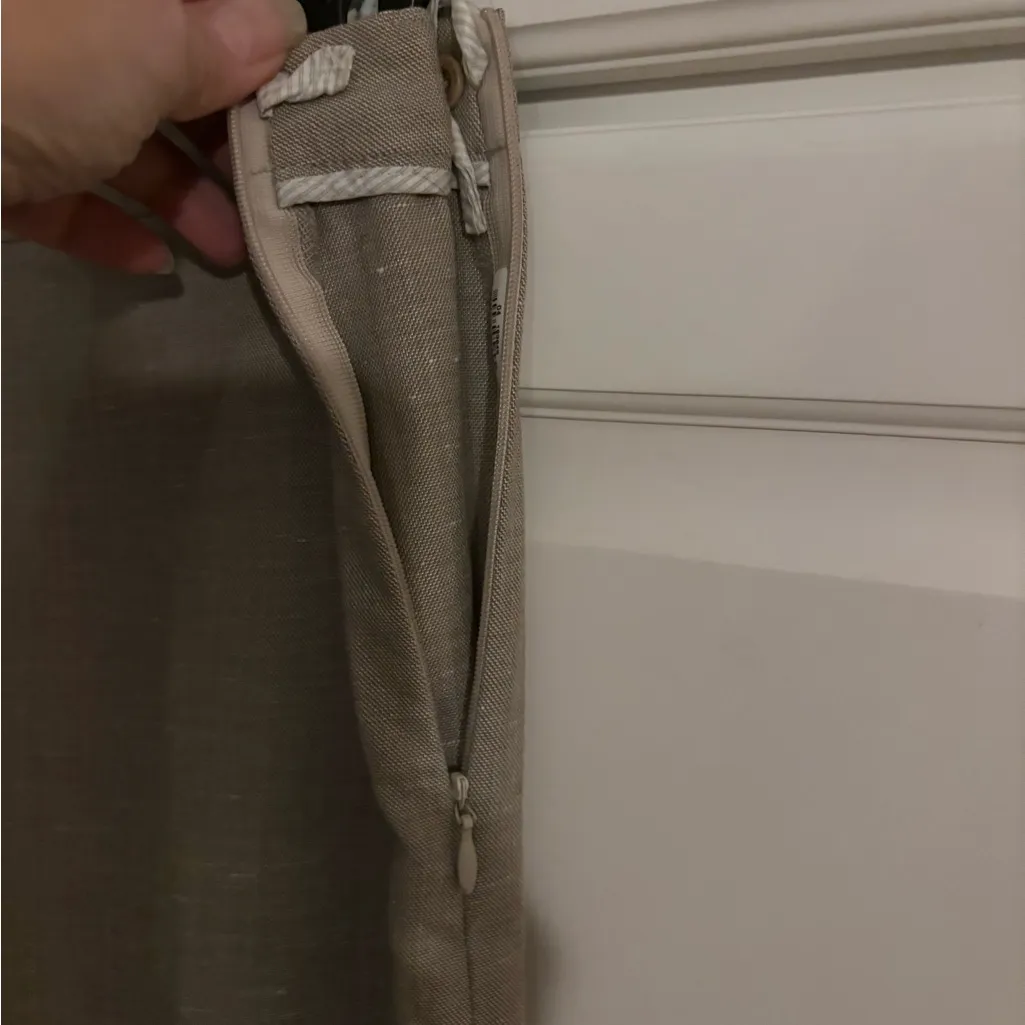 Rena Lange Silk/wool Dress Trousers‎ green tan Side Zipper, size 8 - Image 7