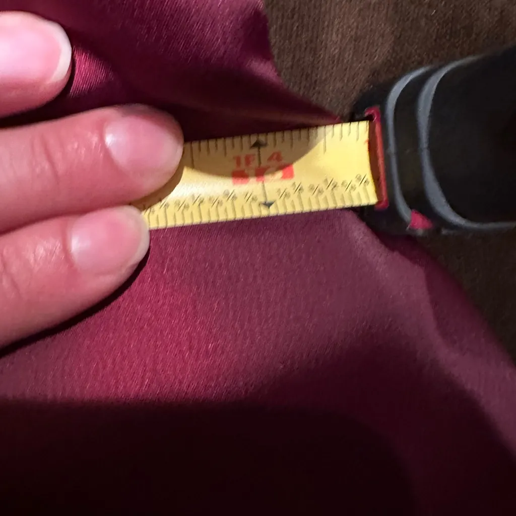 Chicwish Deep Satin Burgundy Long Sleeve 3 Gold Long Button Dress Sleeves  Sz XS - Image 15