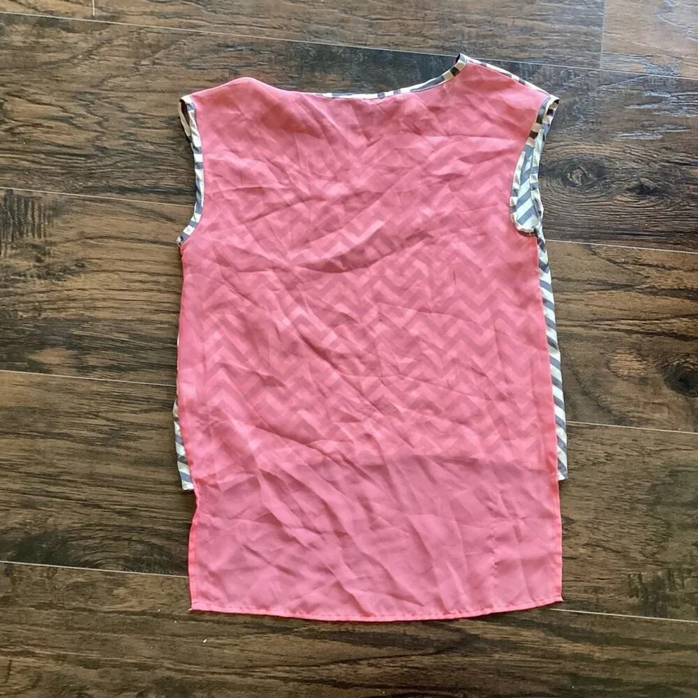 Vintage Havana Sheer Uneven Blouse - Image 5