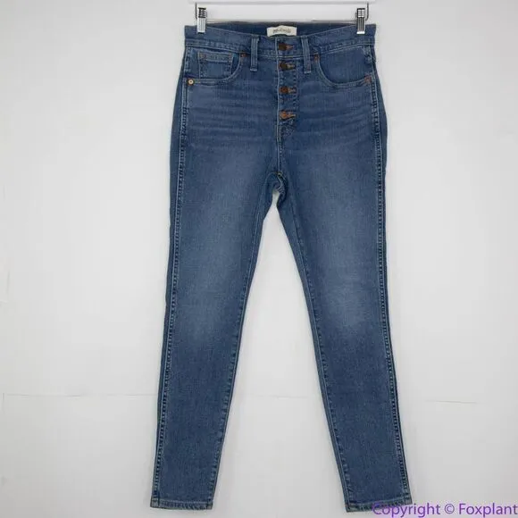 NEW Madewell Petite 10" High-Rise Skinny Jeans Dewitt Wash, 28P‎ - Image 3
