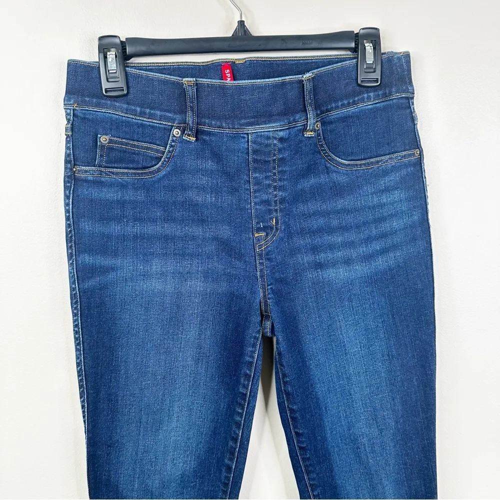 SPANX Jean-ish Ankle Leggings Women’s Medium Blue Skinny Jeans Pockets Stretch - Image 2