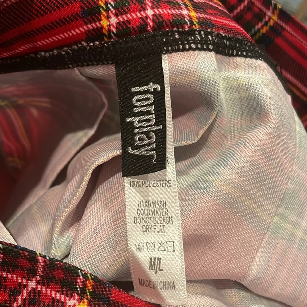 Sexy Forplay Red Plaid Pleated Skirt Naughty Costume M/L Halloween cosplay Size undefined - Image 4