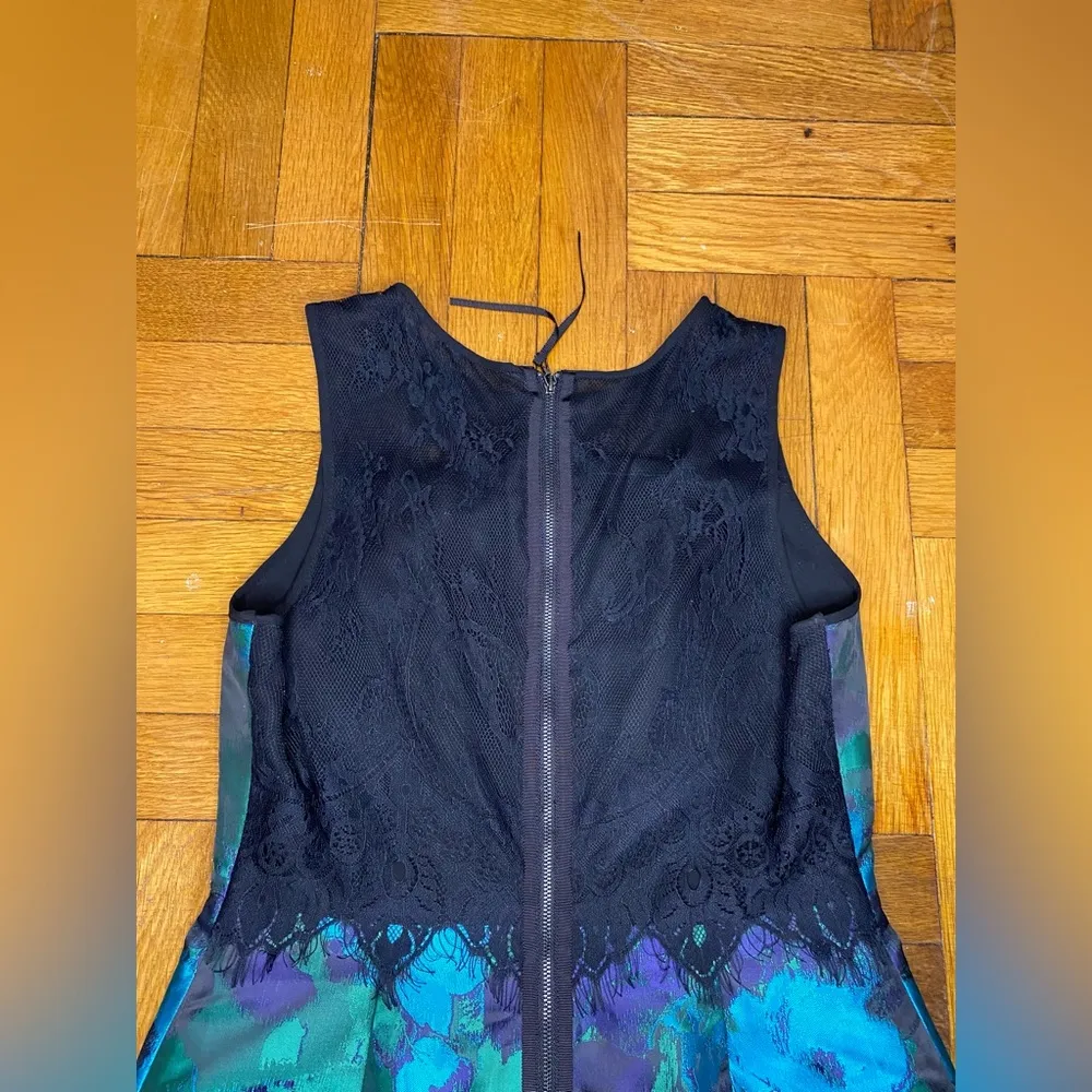 Anthropologie Leifdottir Green/Purple Dress Size 6 - Image 3