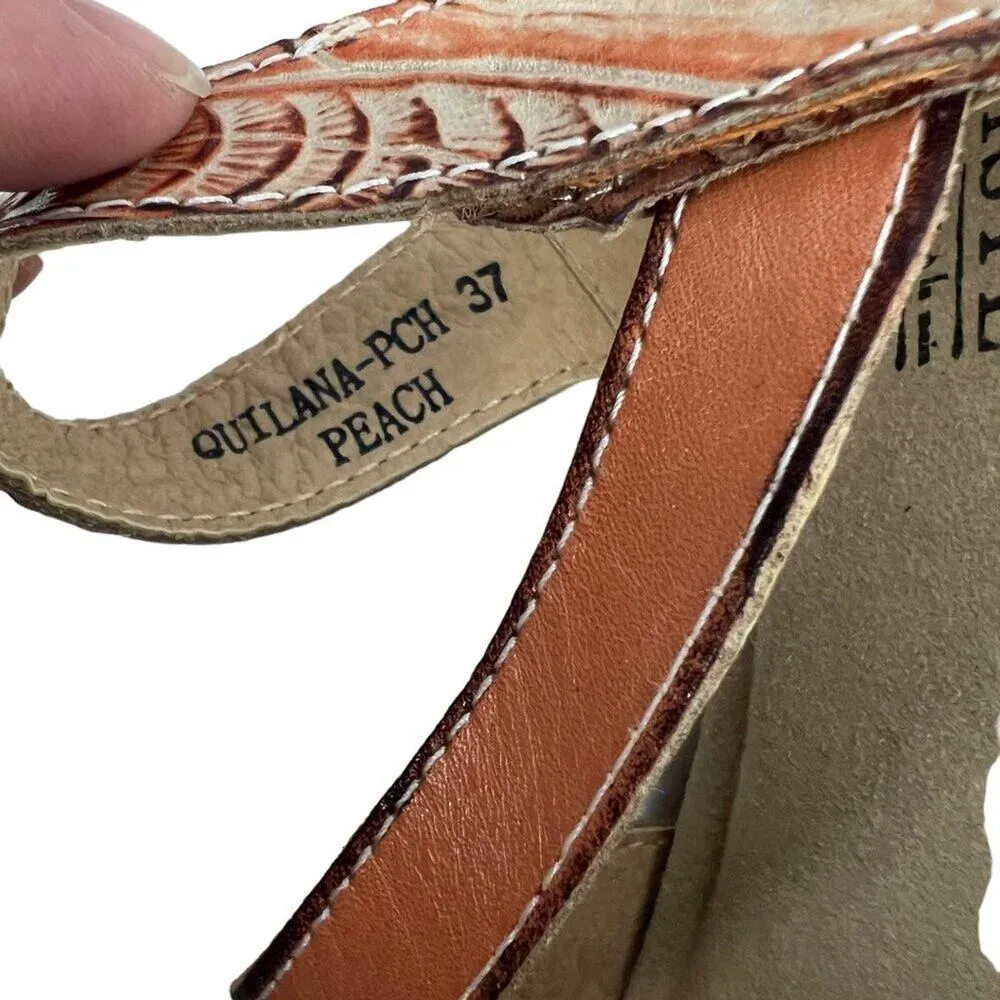 L' Artiste Quilana Ankle Strap Sandal Peach Womens 37 - Image 8
