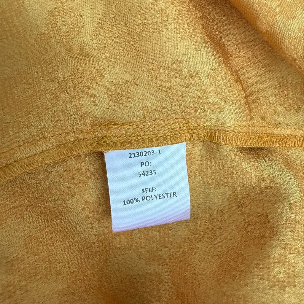 Anthropologie Current Air Mari Blouse Mustard Yellow Puff Sleeve Size Small New - Image 11