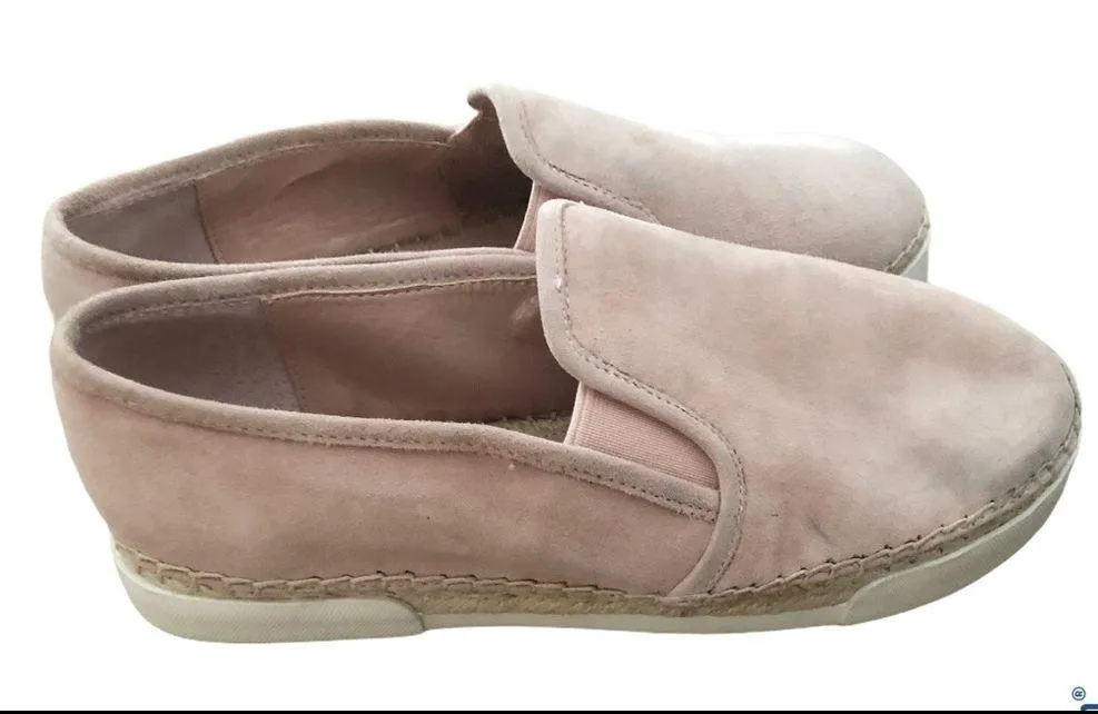 Vince Camuto Tambie Pink Suede Espadrilles Shoe 6.5  Slip On Pastel Boho Chic - Image 3