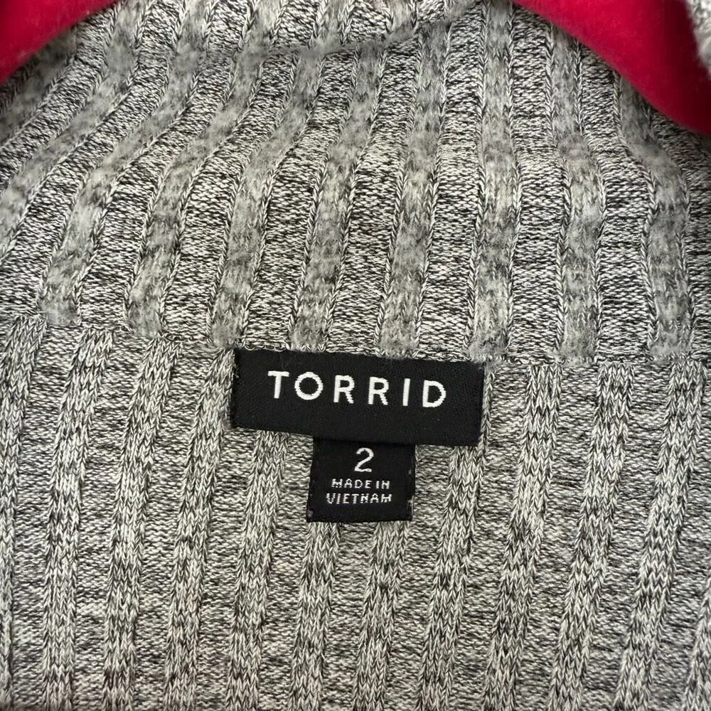 Torrid Women’s 2 Grey Pullover Half Zip - Image 2