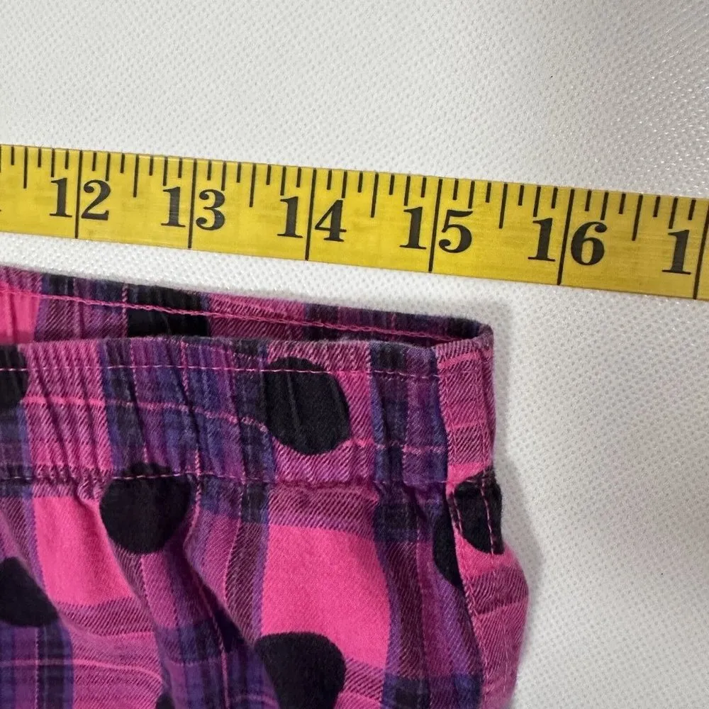 Victorias Secret Womens Pink Polk Dot Plaid Boxer Pajama Sleep Pants Size S - Image 5