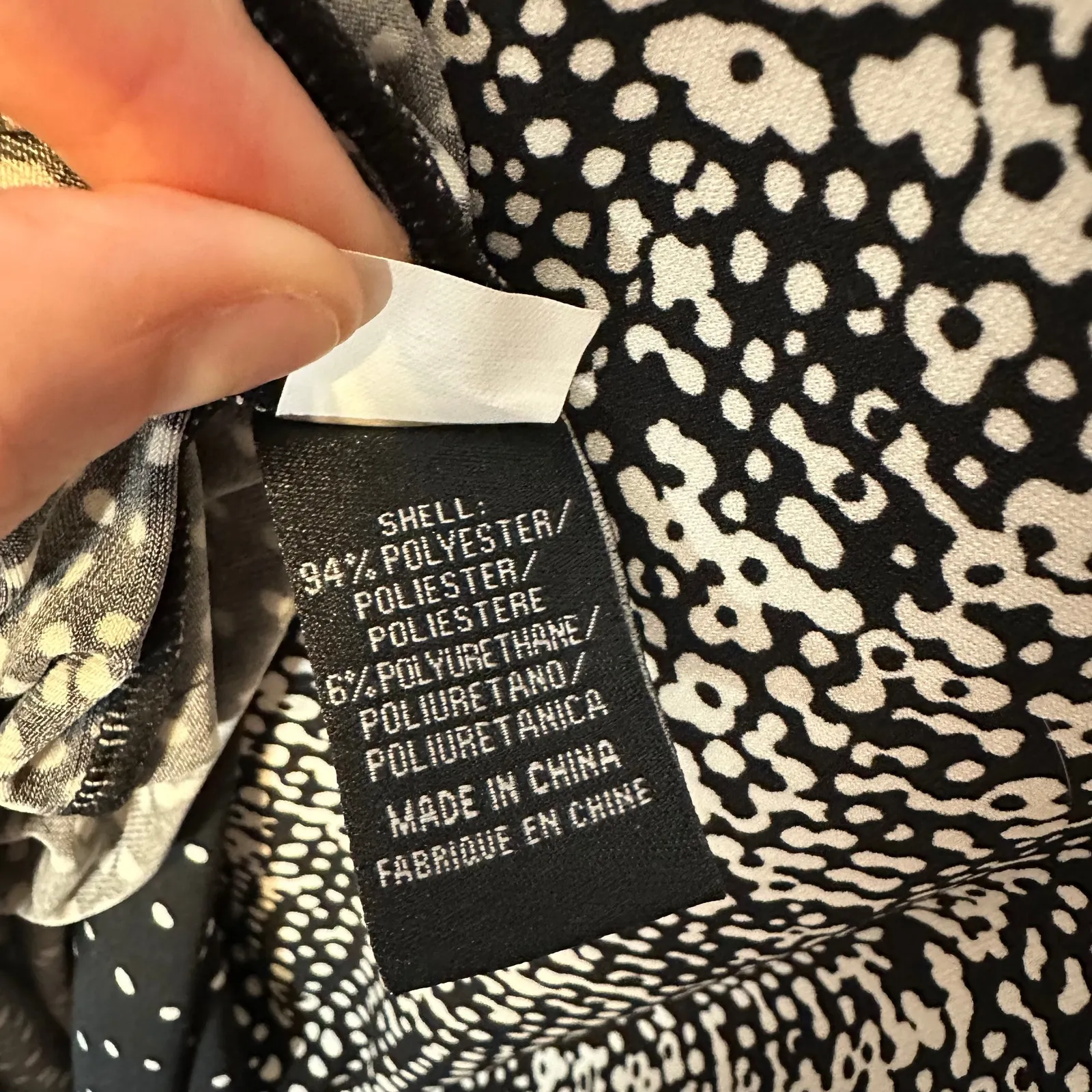 Tibi Ombre Splotched Polka Dot Shift‎ Black White Small Semi Formal 3/4 Sleeve - Image 6