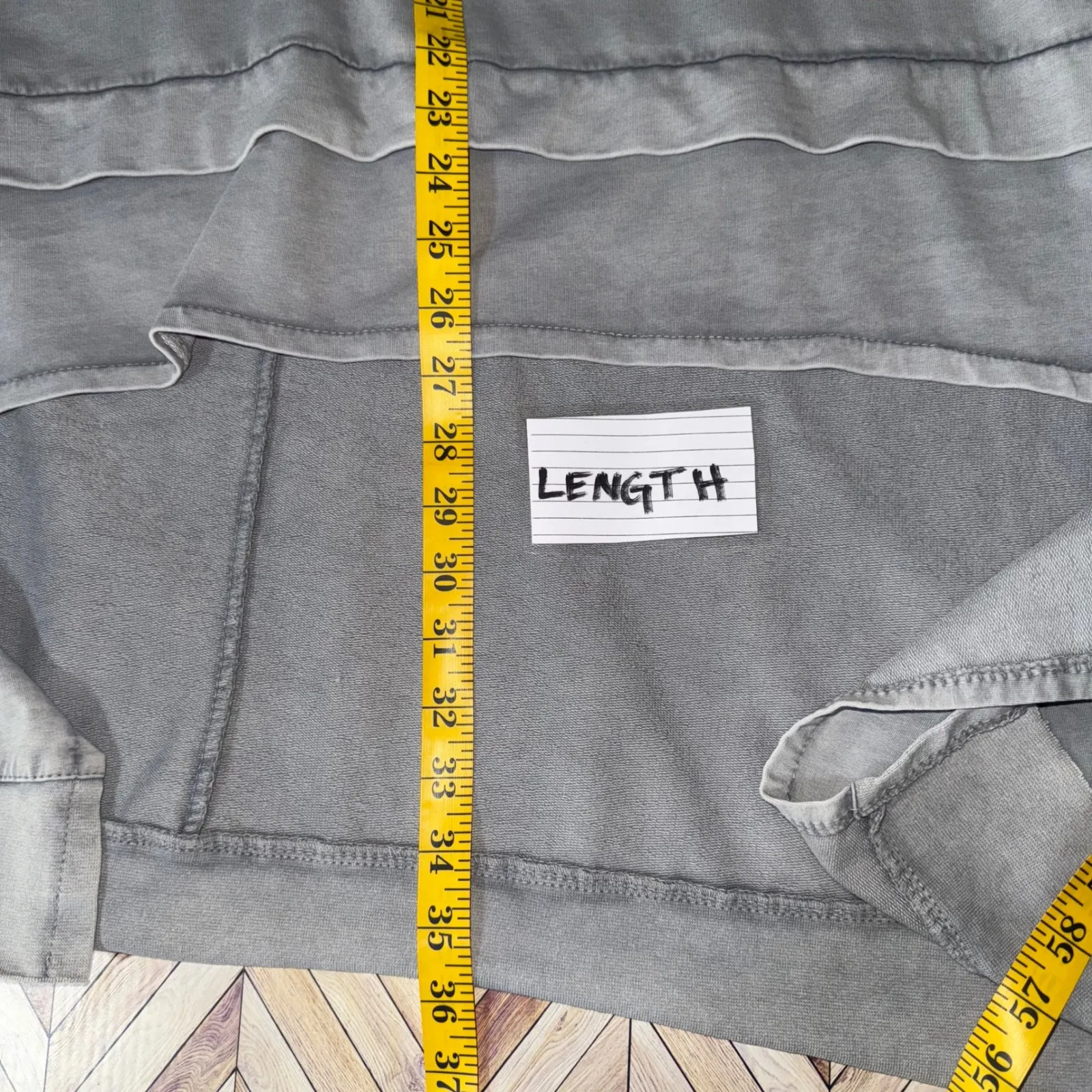 Planet Grey Cotton Asymmetrical Hem Tunic Top Made in Italy Lagenlook M/Lg Comfy Gray Size undefined - Image 9