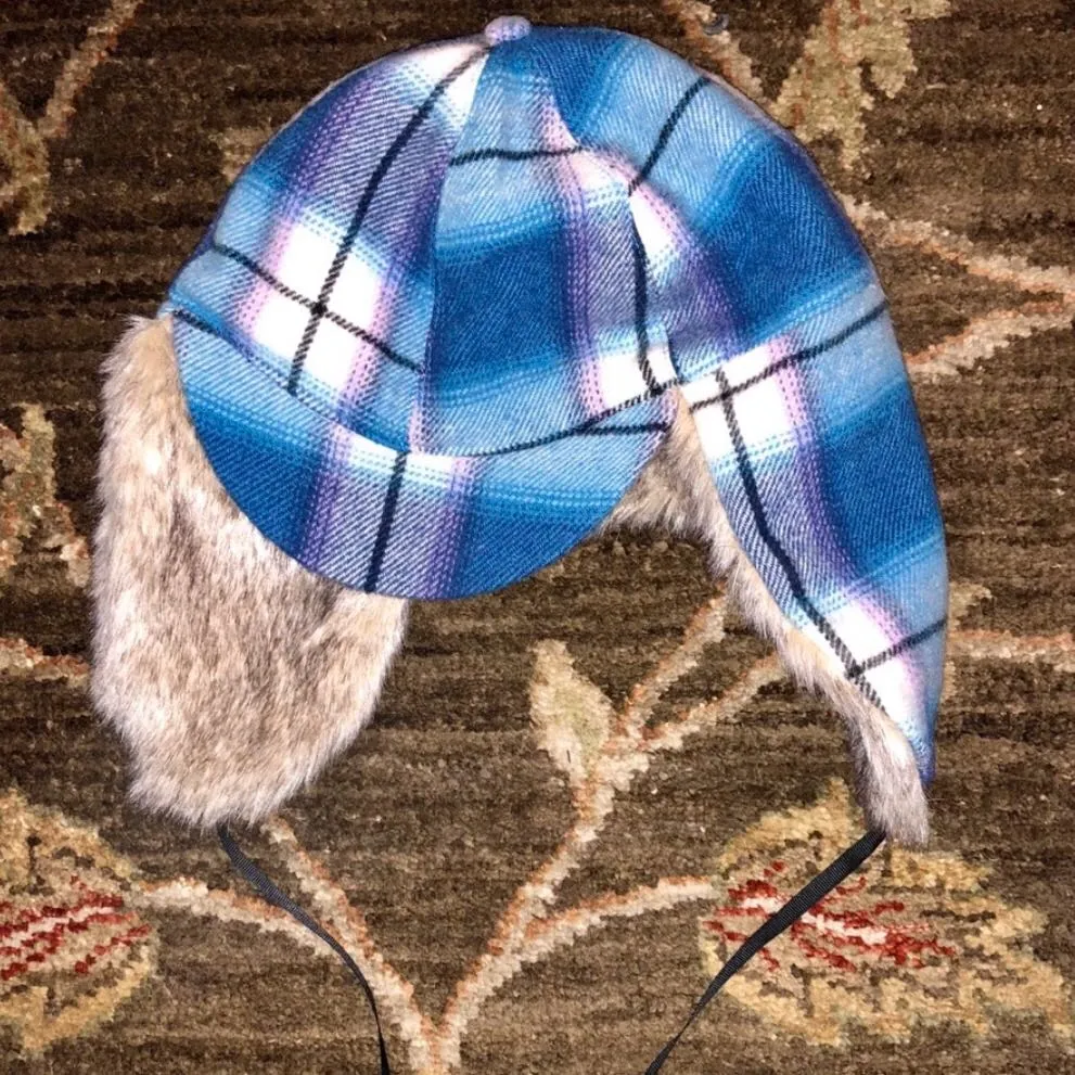 Cute Plaid Hat Blue - Image 2