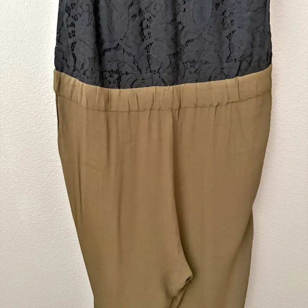 LEIFSDOTTIR x ANTHROPOLOGIE | Sani Lace Jumpsuit Moss Sleeveless Pockets | 14 - Image 13