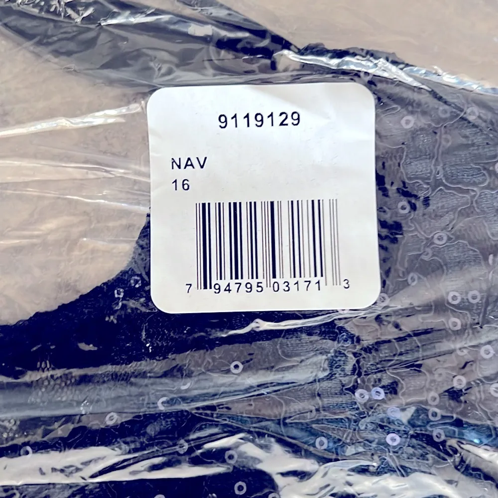 SL Fashions Sequined Lace Midi Dress in Navy, Size 16 New w/Tag -Online for $139 - Image 9