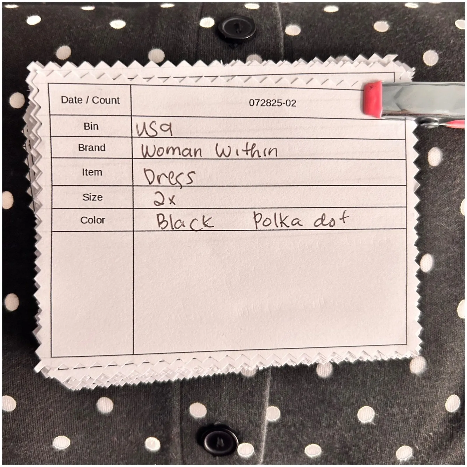 Woman Within Womens Maxi Dress Size 2X Black Polka Dot Short Sleeve Button Front - Image 10