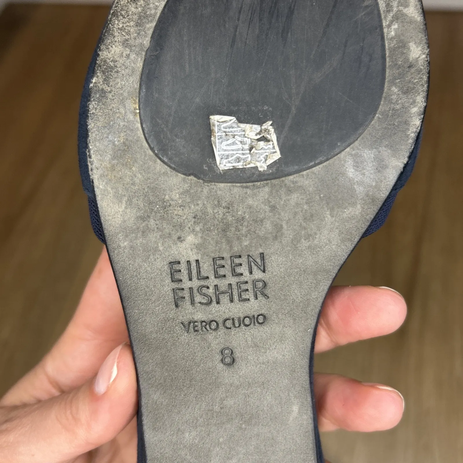 Eileen Fisher Women’s 8 Pumps Kitten Heel Ankle Strap Navy Blue Dressy Leather - Image 8