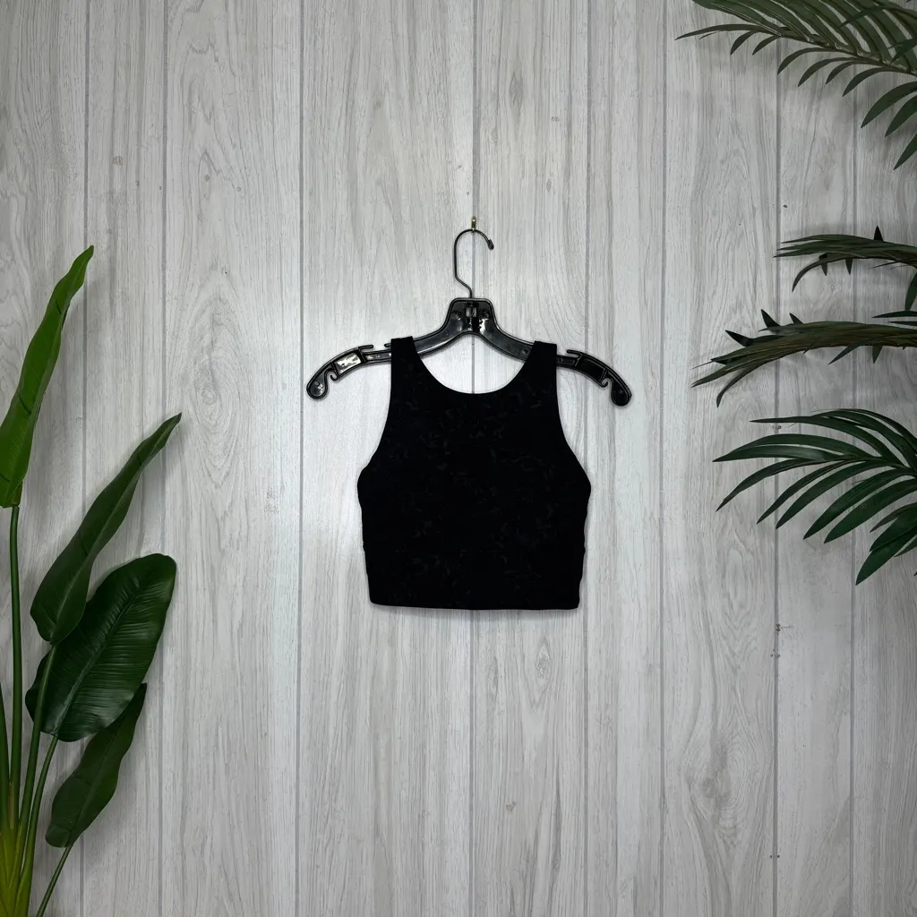 Lululemon X Barrys Stronger as One Long Line Bra Bootcamp Emboss Black size 4 - Image 2