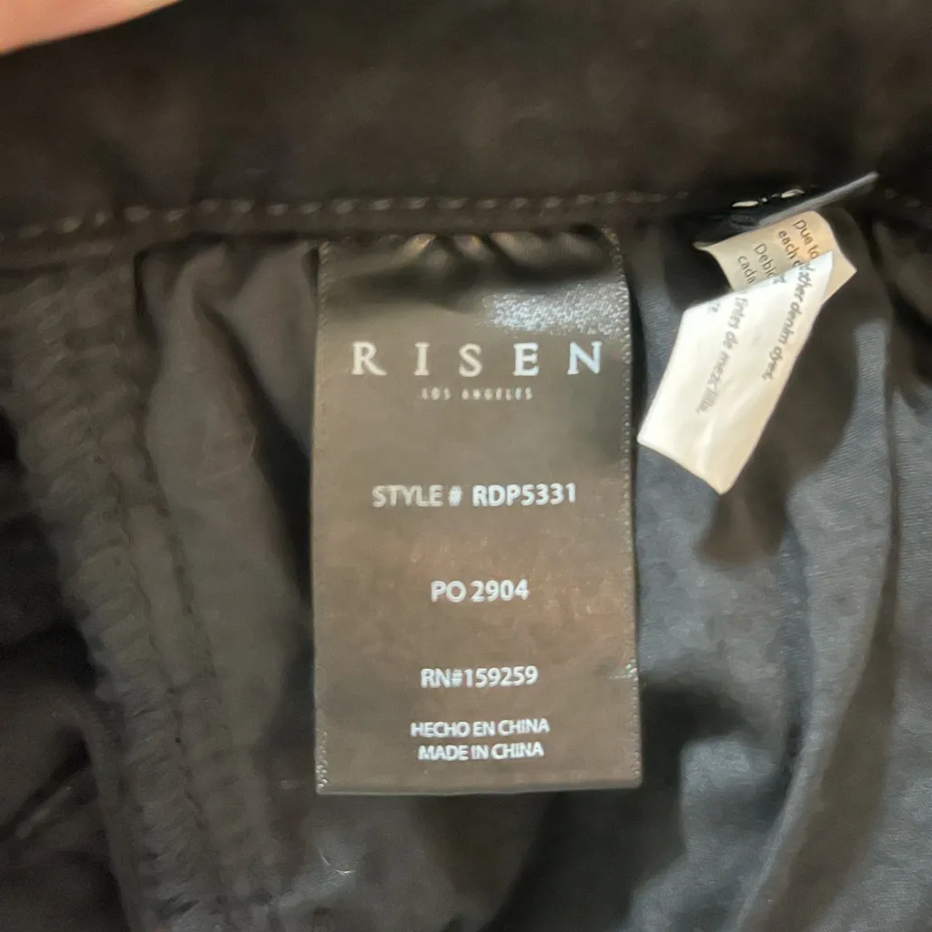 Risen Black Ankle Length Wide Leg Jeans Denim Sz 5 Sz 27 - Image 8