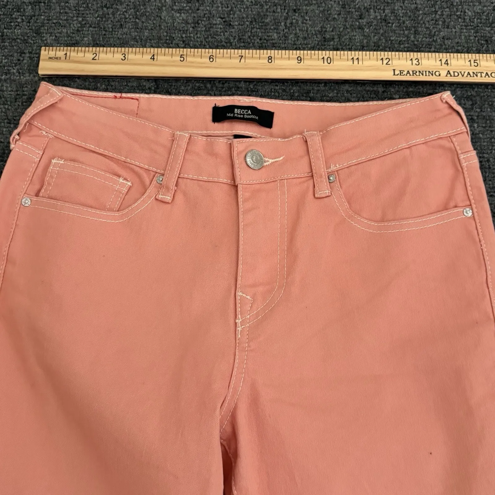 True Religion Jeans Womens 28x31 Coral Becca Mid Rise Bootcut Stretch Denim - Image 8