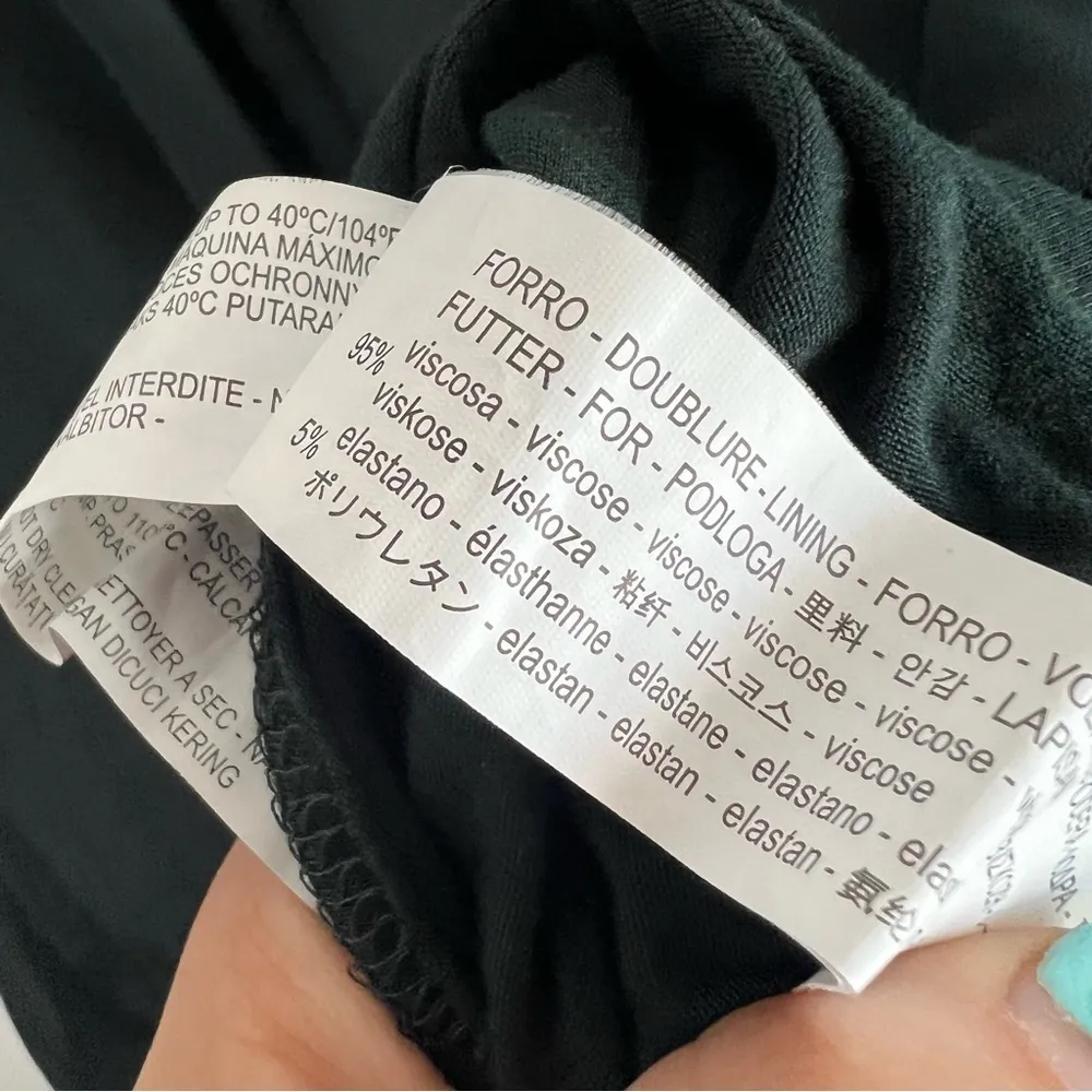 Zara Woman Dark Green Sheer Overlay Tank Shirt Small - Image 8