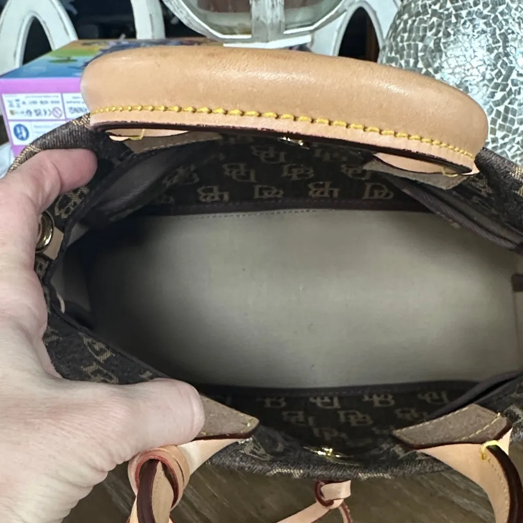 Dooney & Bourke Brown Monogram Satchel - Image 12