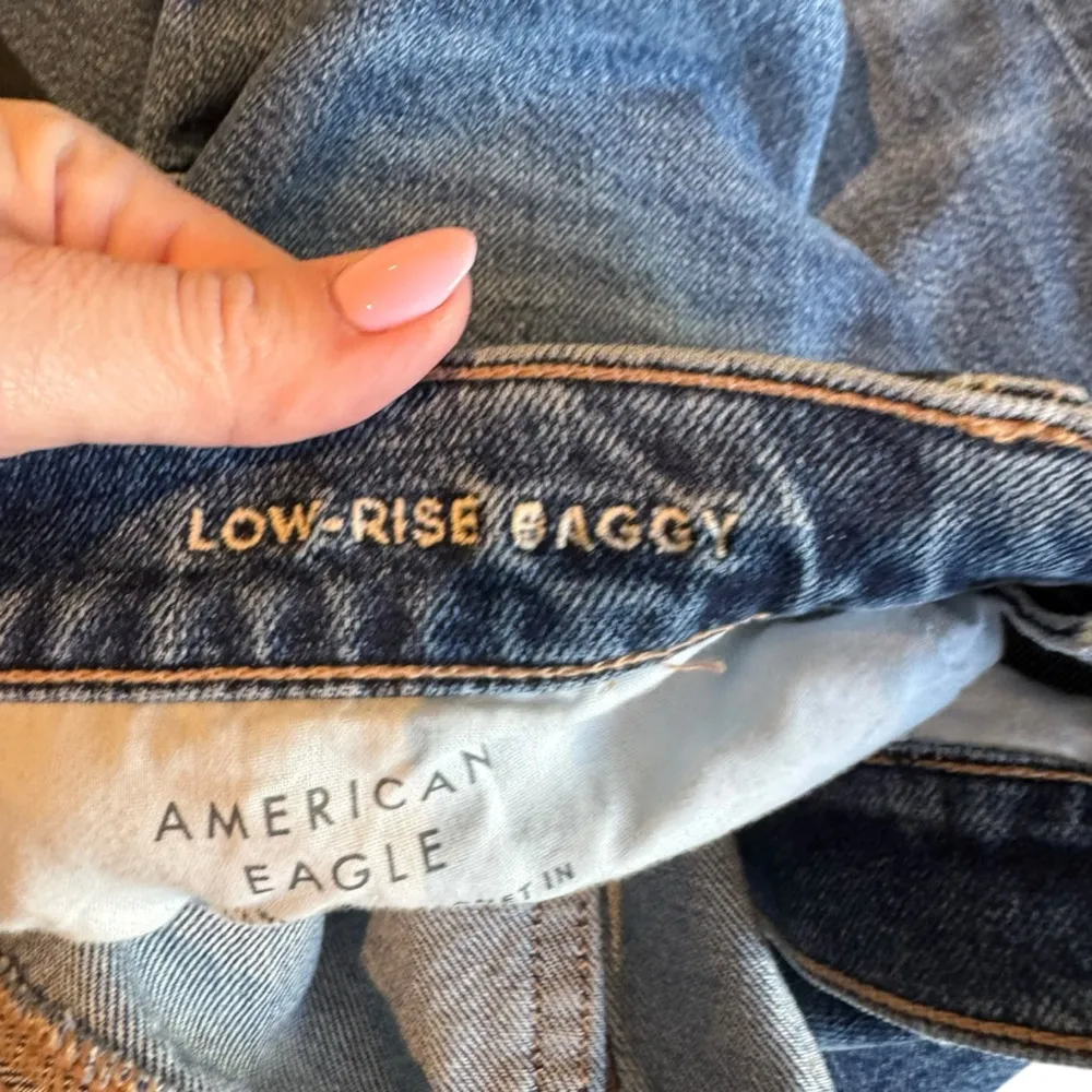 American Eagle - Low-Rise Baggy Y2K Blue Jeans Sz 10 S - Image 7