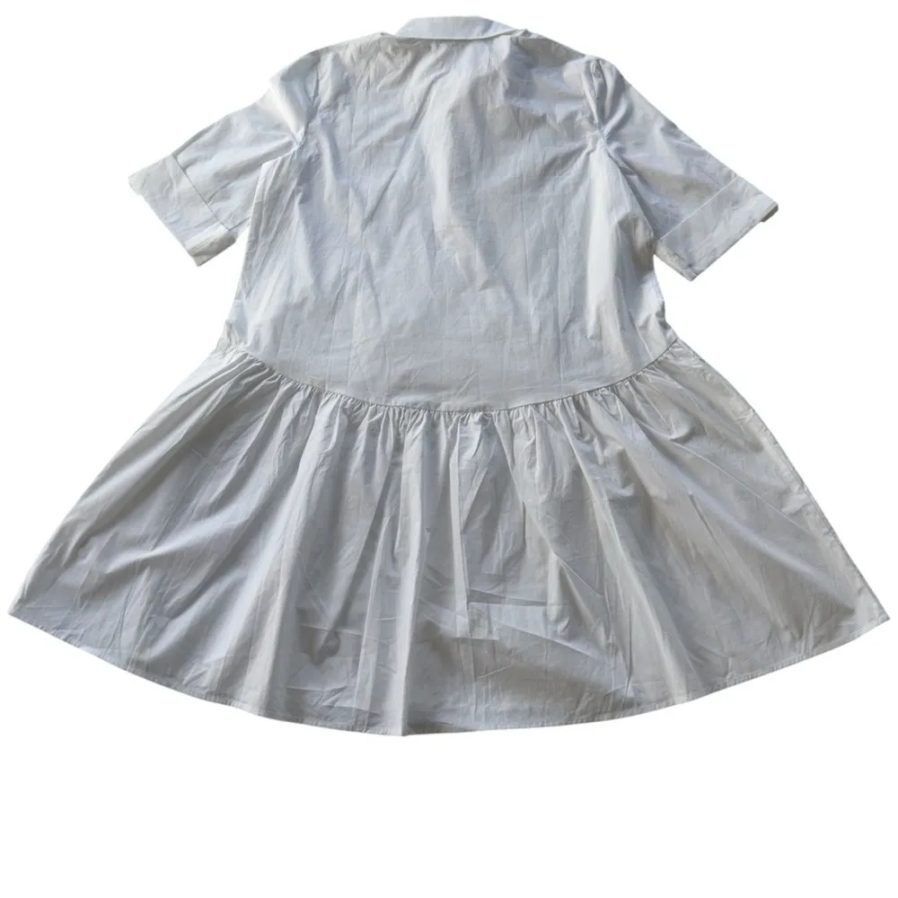 Madewell Button-Front Mini Shirtdress In Poplin Size S - Image 2