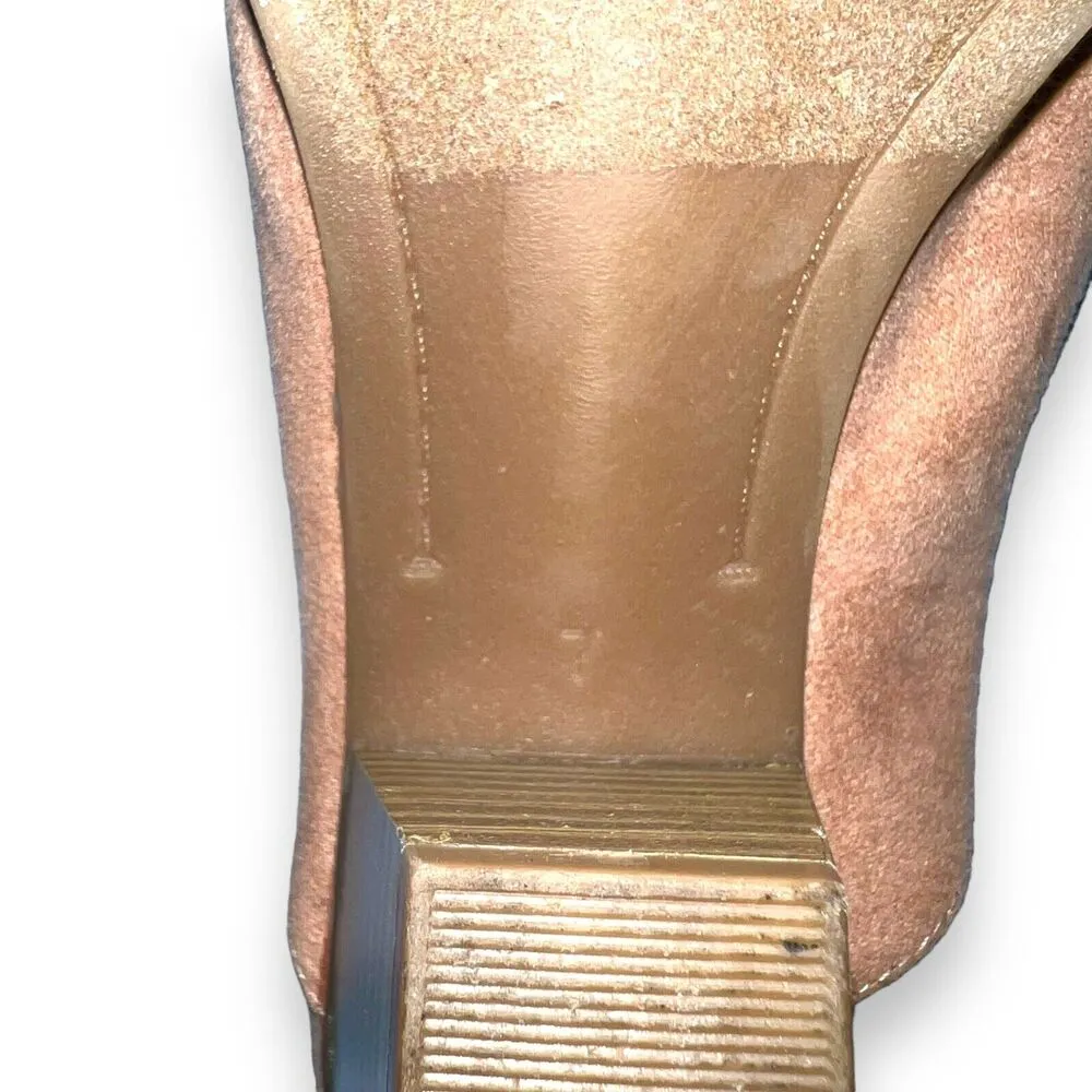 Old Navy Womens High Heeled Mule Bootie Slip On Faux Leather Suede Pink Size 7 - Image 15