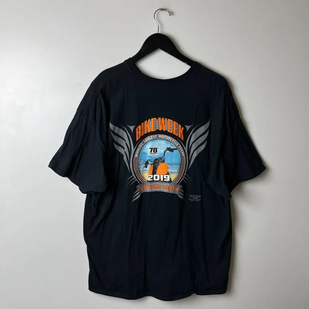2019 Bike Week 78th Anniversary T Shirt Black 2XL XXL Motors Graphic Tee Cotton Size undefined - Image 14