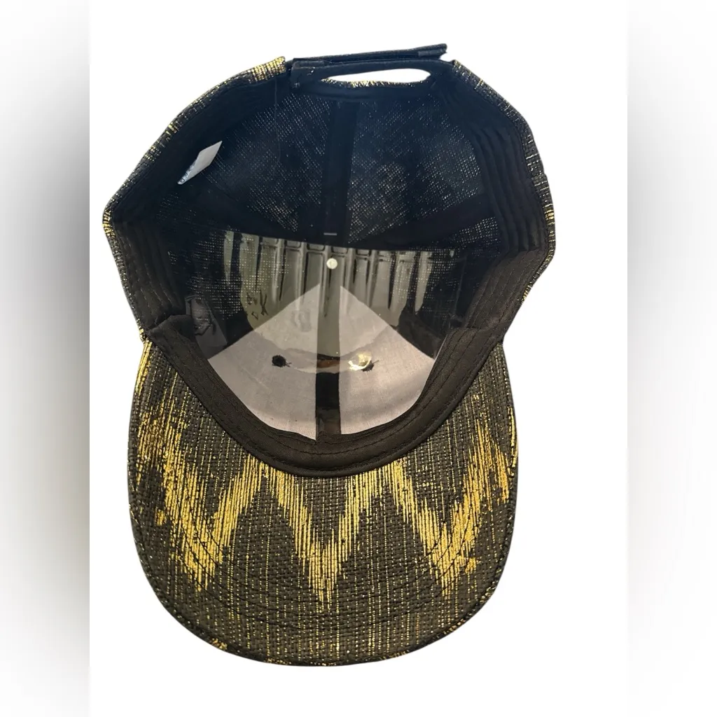 Madd Hatter Black and Gold Zigzag Pattern hat - Image 3