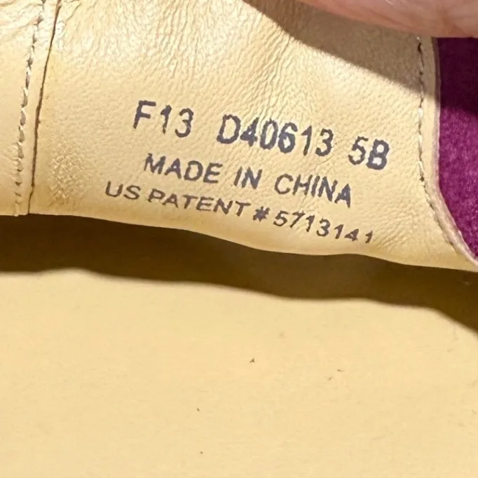 Cole Haan Sabrina Tassle Women's Purple Loafers with Pink Trim Size 5 - Image 9