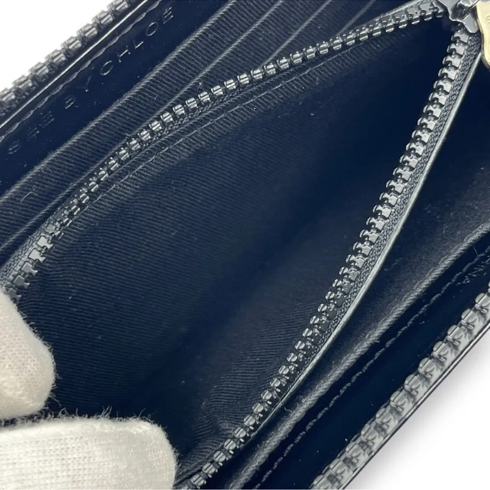 NWT See By Chloe Black Leather Wallet with Zip-Around Closure Full Inclusion - Image 4