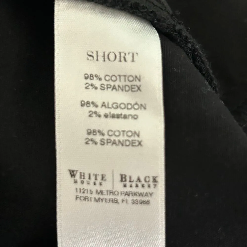 White House Black Market Women's Black Flat Front Bermuda Shorts Size 4 - Image 5