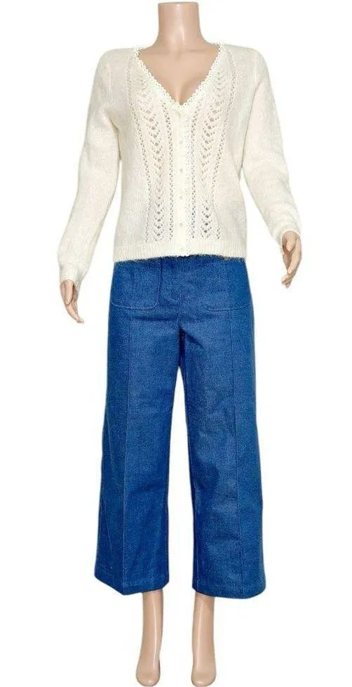 Maryam Wool-Blend Knit Cardigan, Ecru, Small - Image 10