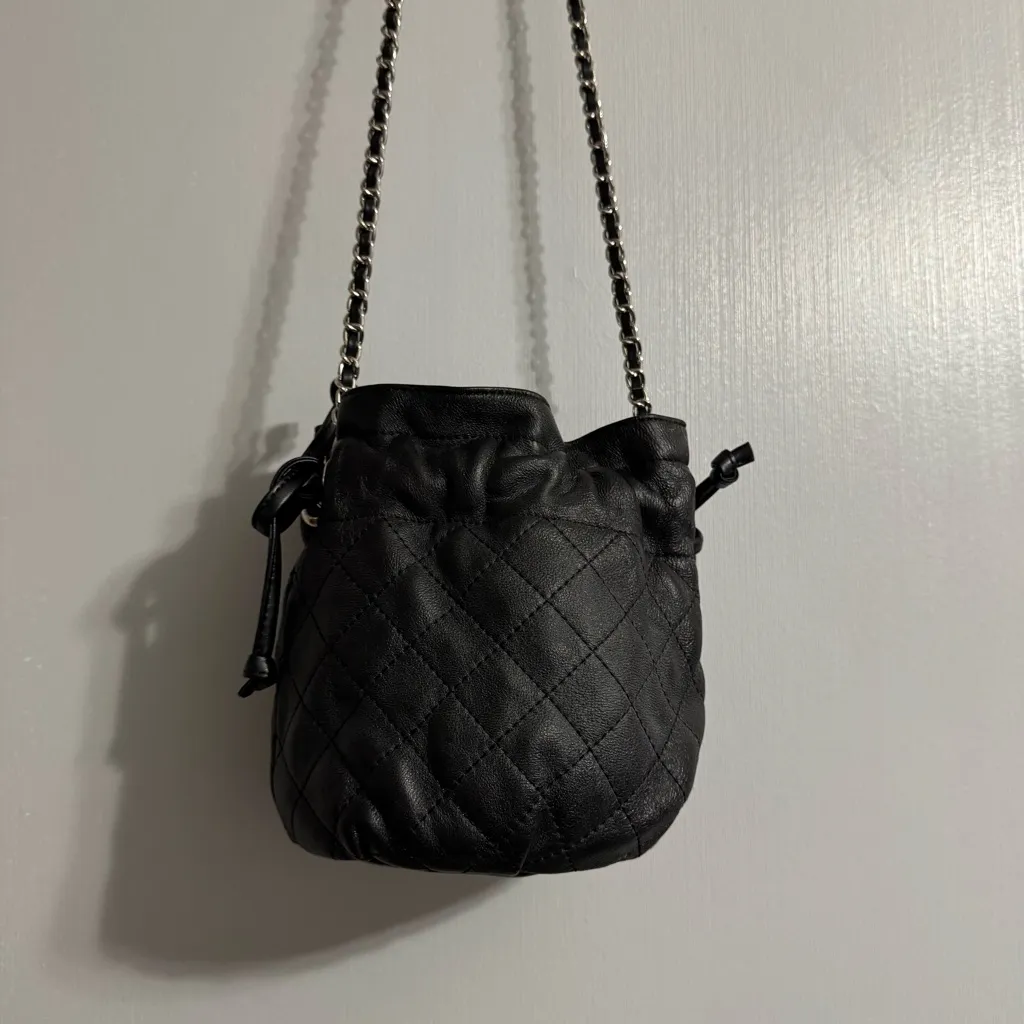 Zara Black Quilted Chain Bag - Image 7