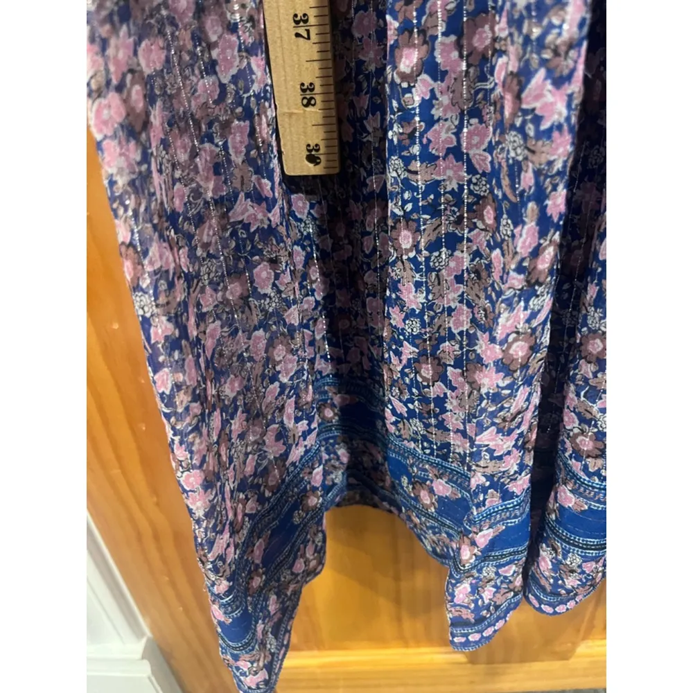 Women’s Saylor INA Flowy Boho Floral Metallic Maxi Dress Size XS - Image 10