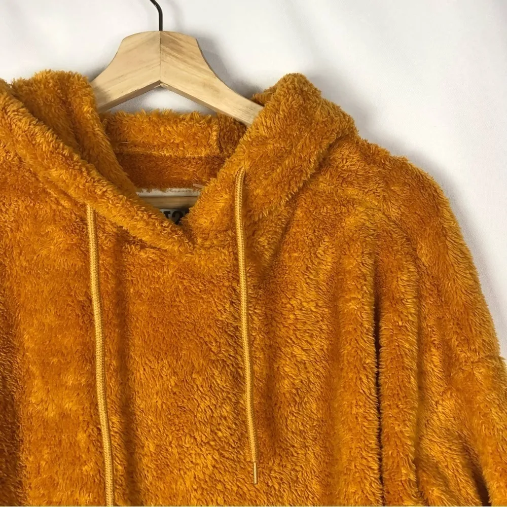 Urban Basics U2B Orange Fleece Sherpa Pullover Hoodie Sweatshirt M - Image 3
