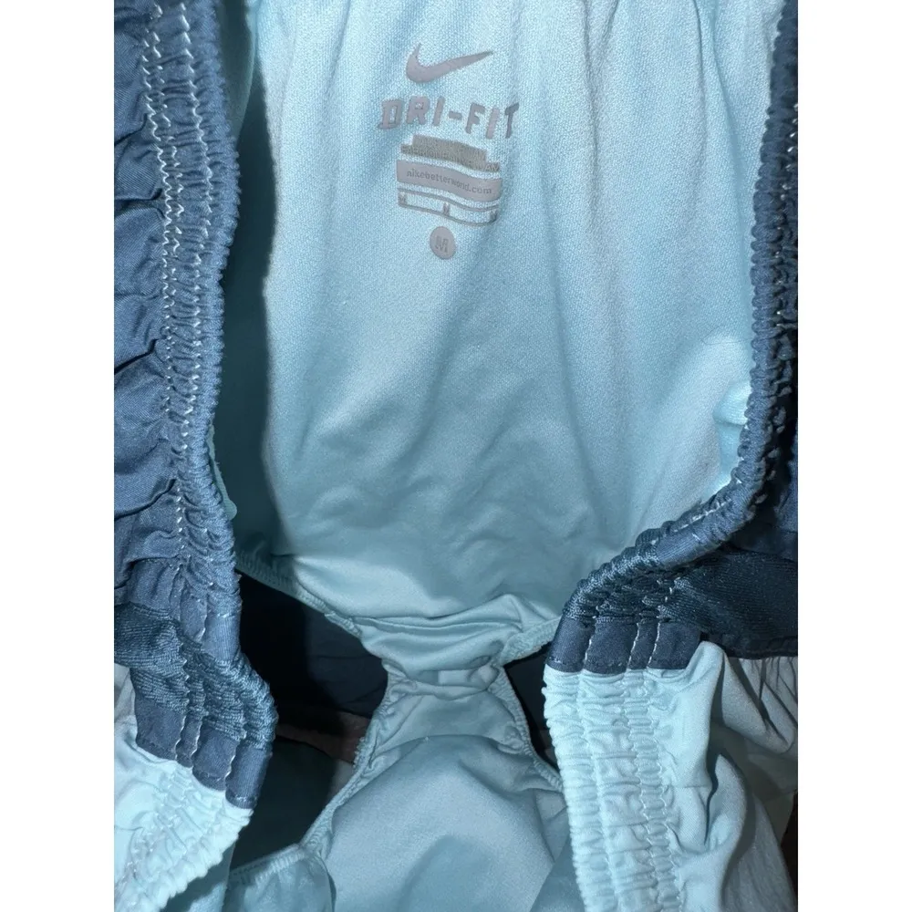 Nike Running Shorts Women Medium Two Tone Lined Swoosh Logo Athletic Workout Y2K - Image 8