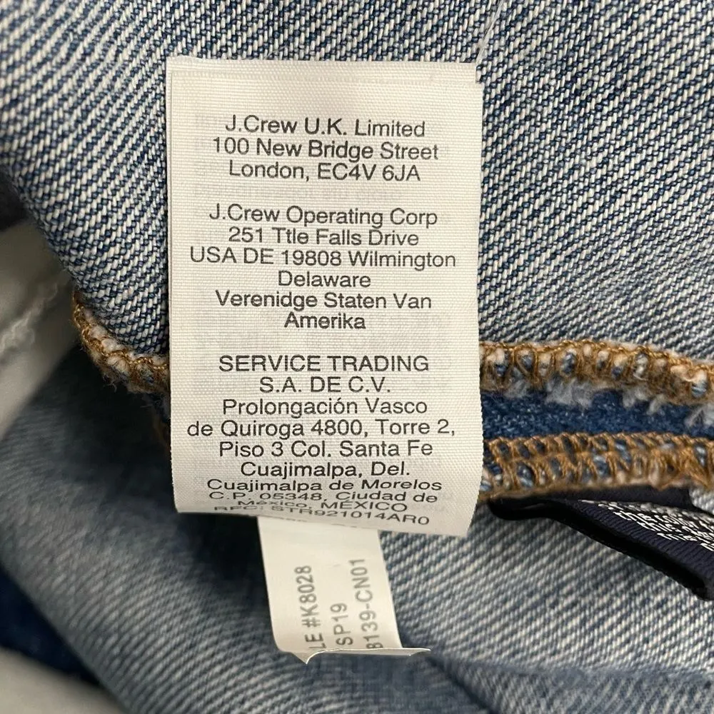 Madewell Rigid Denim A-Line Mini Skirt in Medium Wash Fluffy Hem Edition Size 26 - Image 12