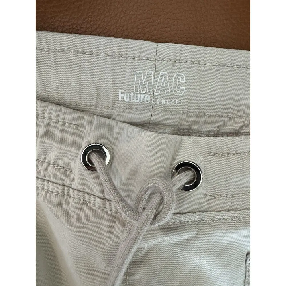 Mac Jeans Future Concept 2.08 Casual Canvas Utility Cropped Khaki Pants Sz 32 Tan - Image 10