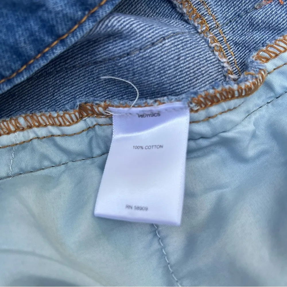 Chelsea & Violet Retro Side Stripe Denim Mini Jean Skirt, Sz 26 - Image 10