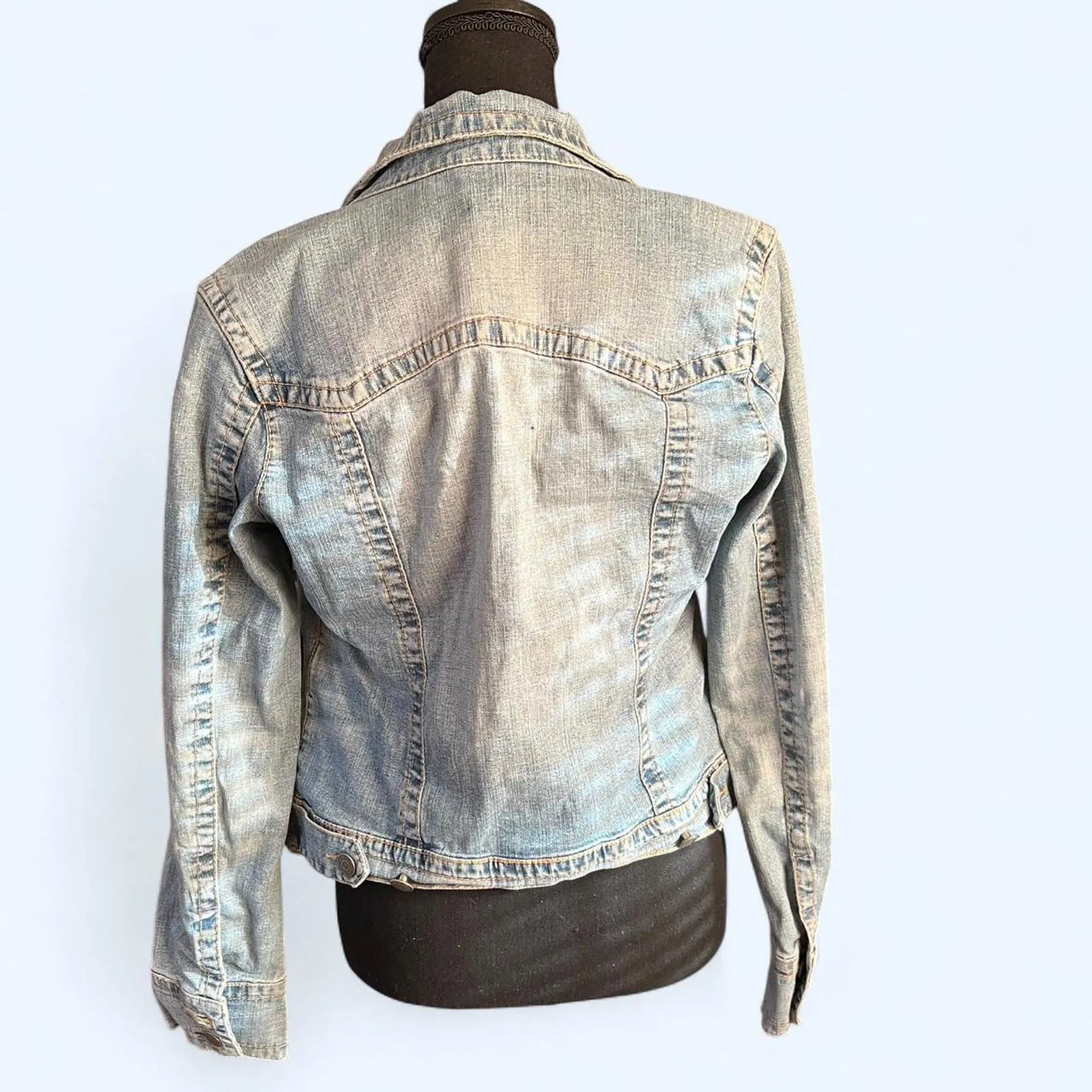 Vintage Y2K Hydraulic Light blue denim jacket Size Medium - Image 5