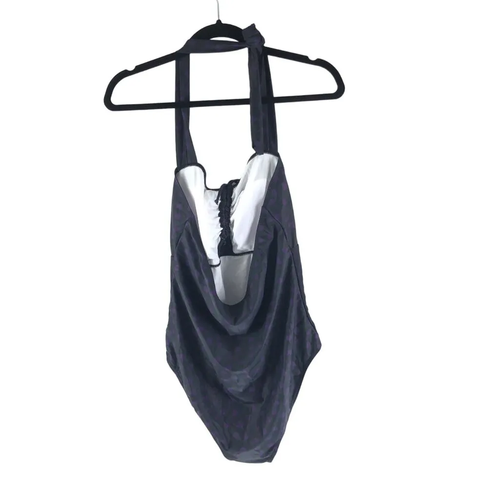 Womens Purple & Black Heart Print One - Image 2