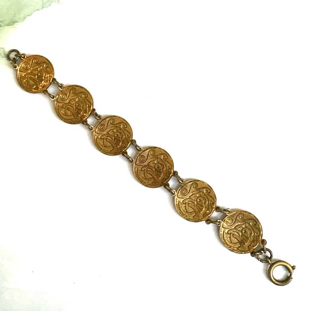 Vintage Cloisonné Enamel Link Bracelet - Image 8