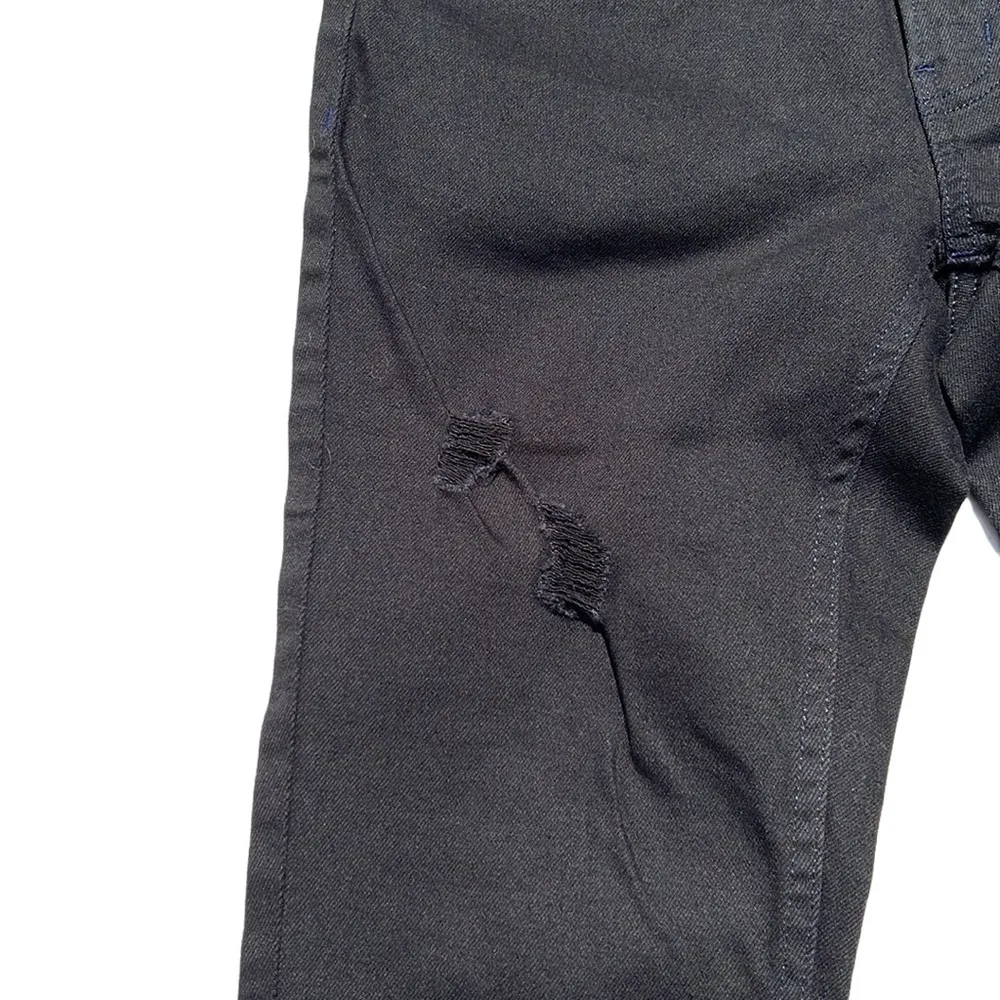 Calvin Klein Jeans Mid Rise Skinny Distressed Patch Black Jeans Size 27X30 New - Image 6