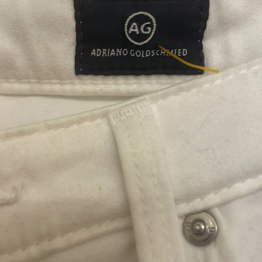 AG Adriano Goldschmied White Stevie Slim Straight Ankle Jeans - Image 4