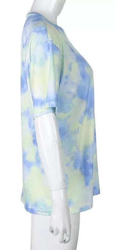 Samunsboutique NWT Oversized Tie Dye Shirt and Biker Shorts Set - Image 5